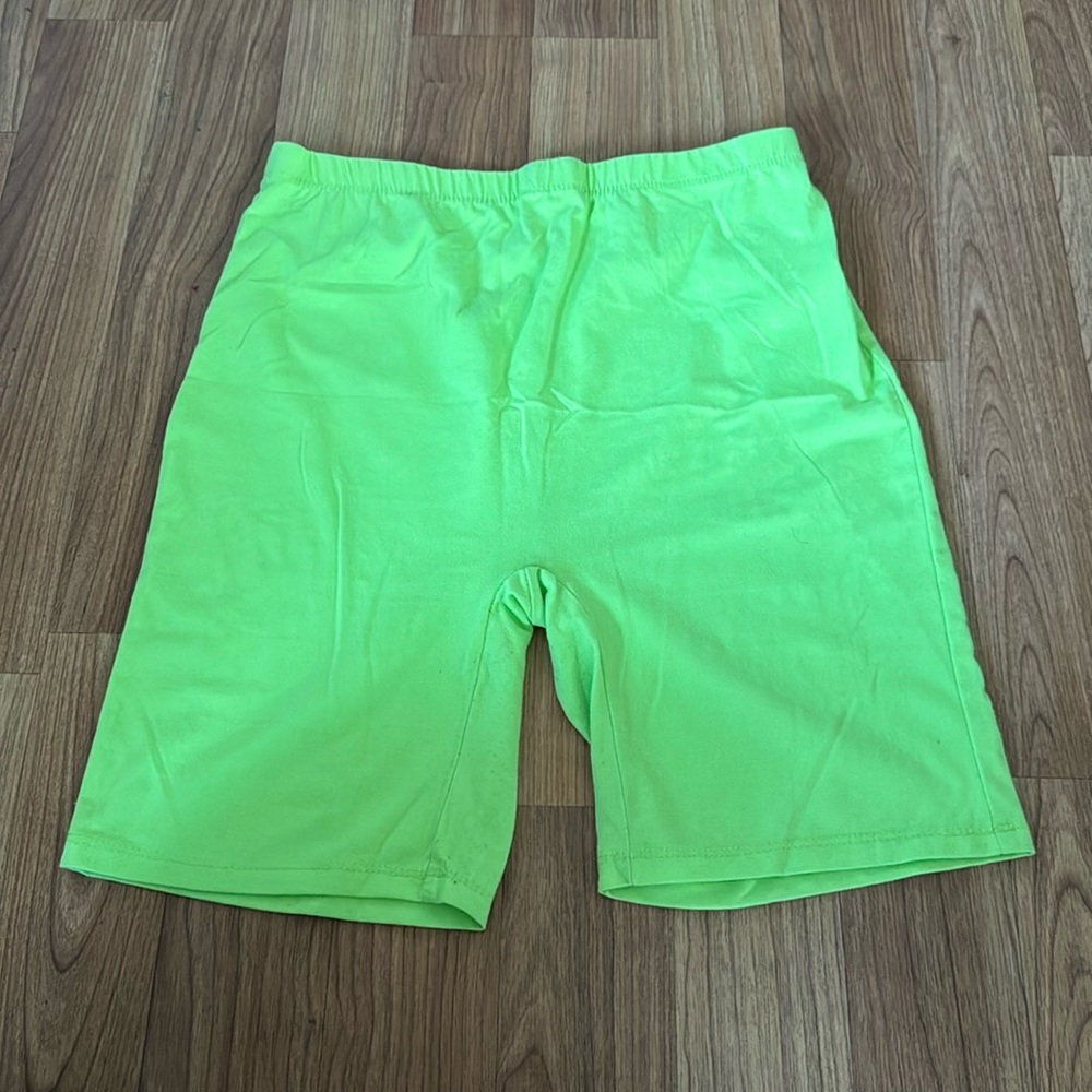 Fluorescent biker shorts